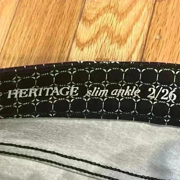 Talbots Women's Size 2 Blue Geometric Slim Ankle Pants Casual Denim - Picture 6 of 12